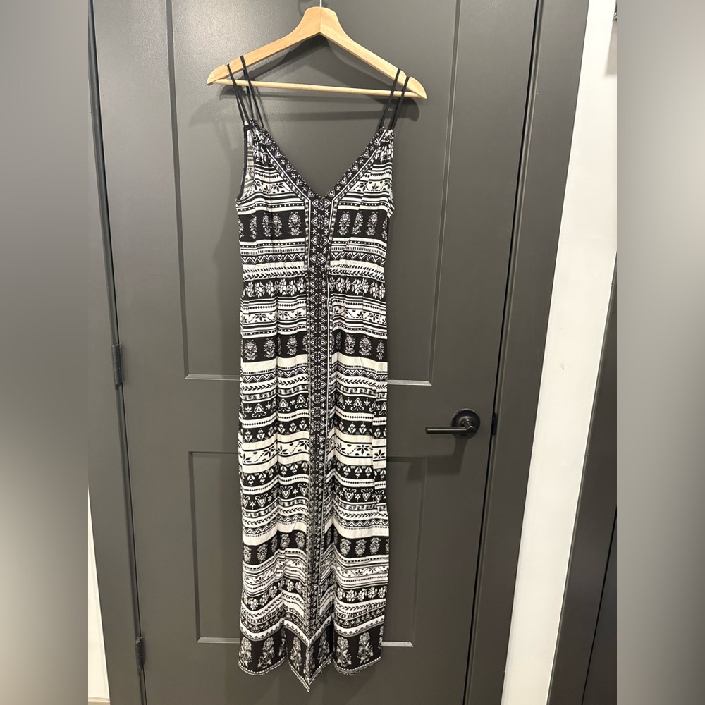 Flying Tomato Black and White Maxi Dress